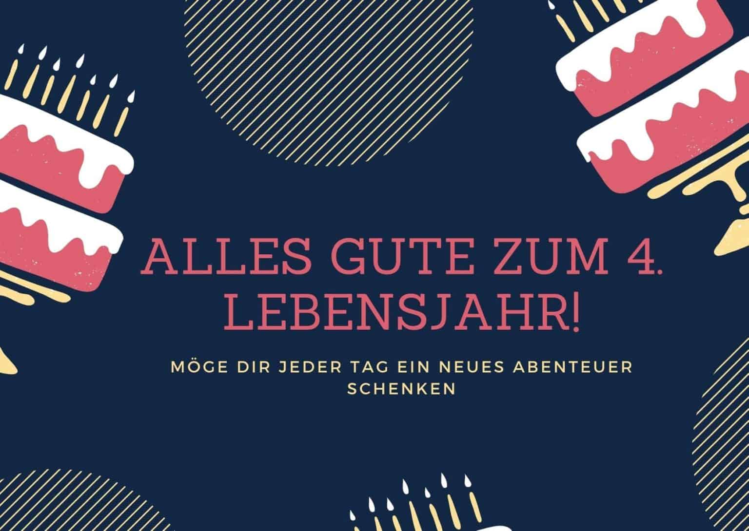 36 Glückwünsche Zum 4. Geburtstag (Für Mädchen & Jungen)