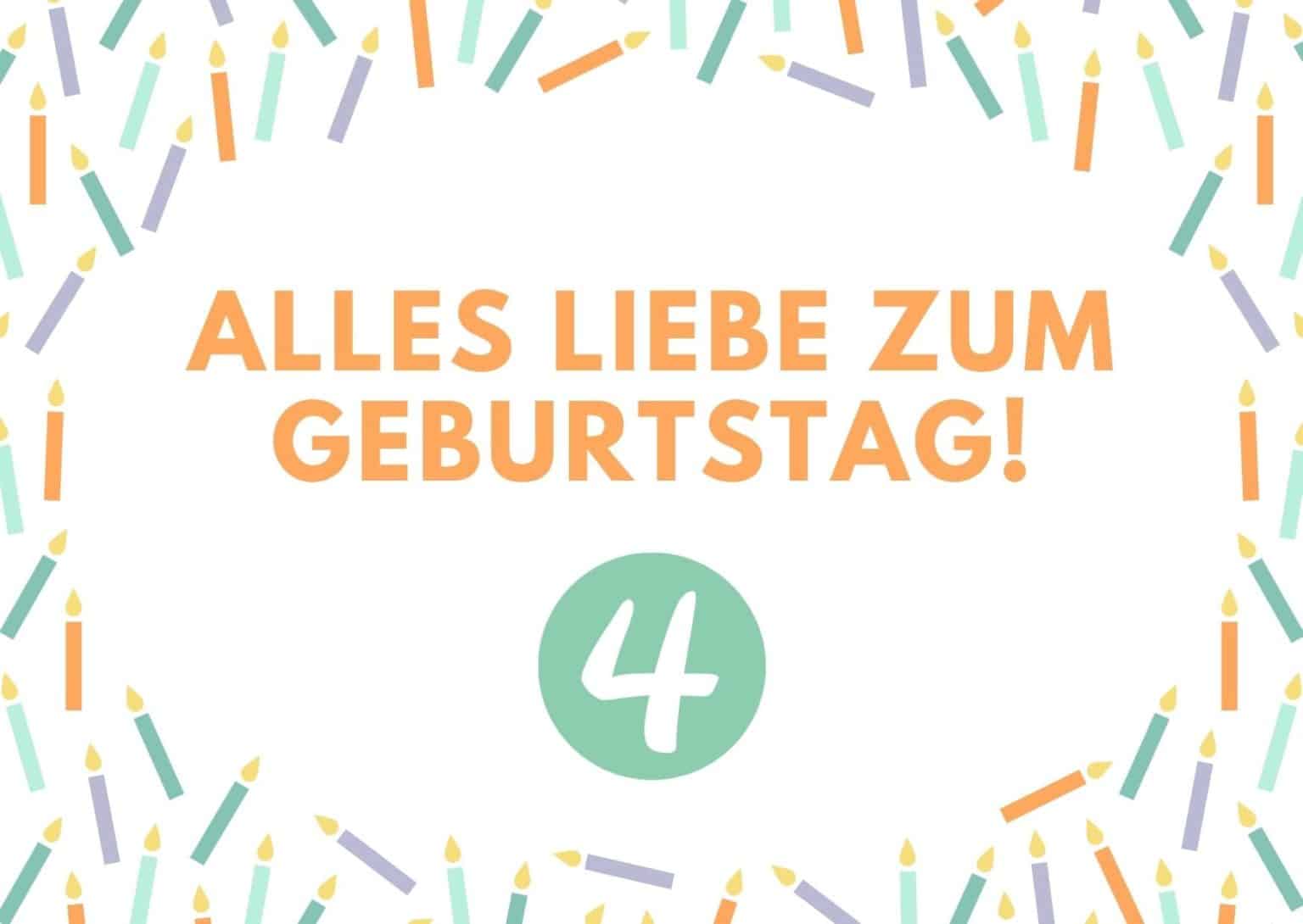 36 Glückwünsche Zum 4. Geburtstag (Für Mädchen & Jungen)