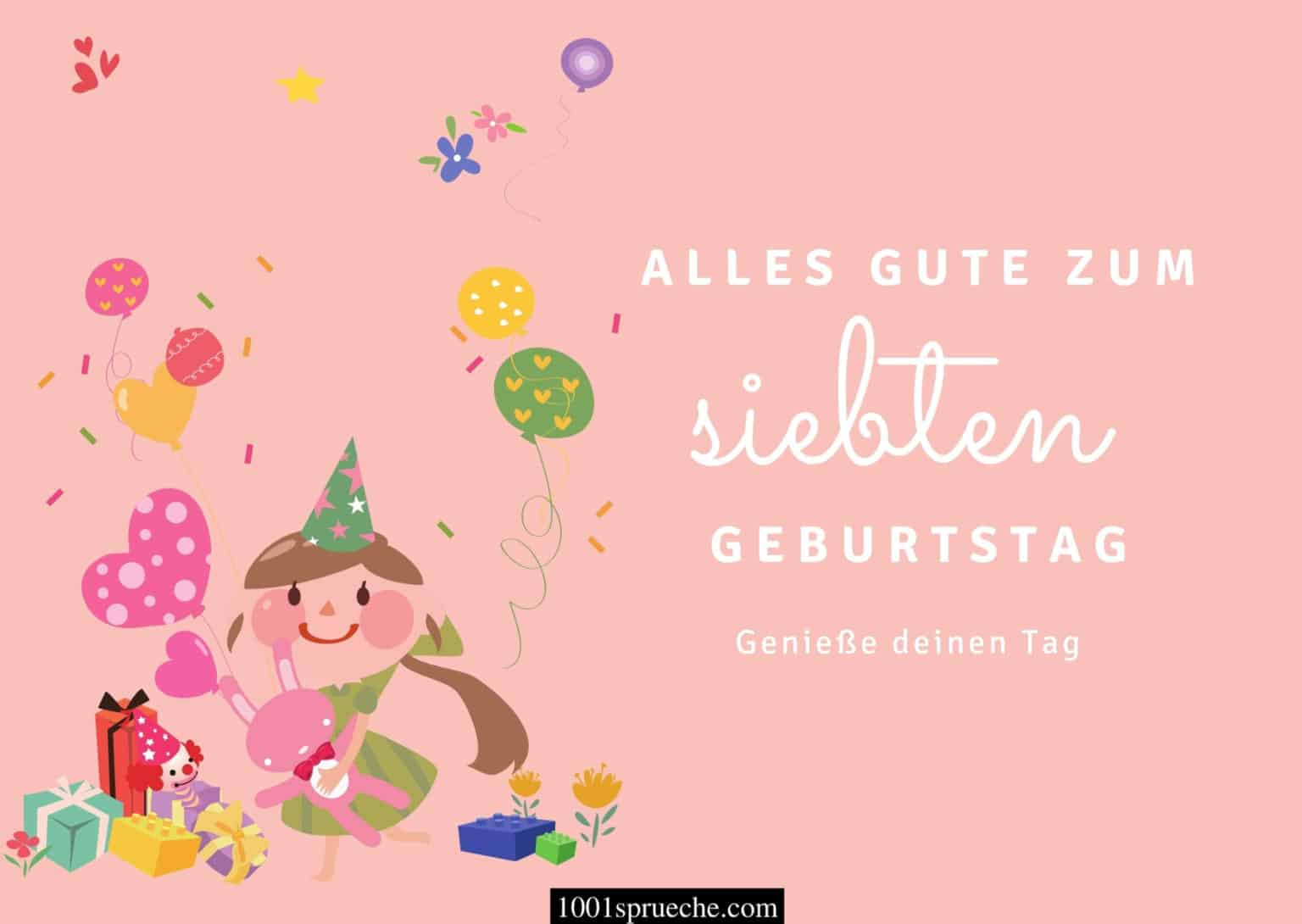 34 Glückwünsche zum 7. Geburtstag (Für Mädchen & Jungen)