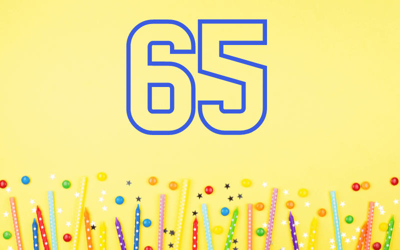 Glückwünsche zum 65. Geburtstag