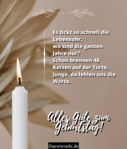 48 Glückwünsche zum 48. Geburtstag Kurz, Herzlich & Lustig