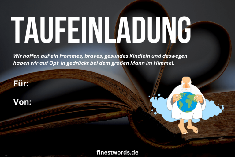 Taufeinladung Text 16 Lustige Beispiele & Vorlagen (Für 2024)