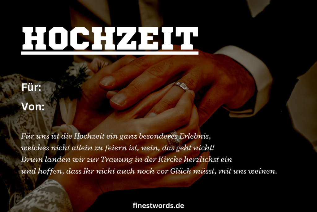 Klassische Texte für Hochzeitseinladungen