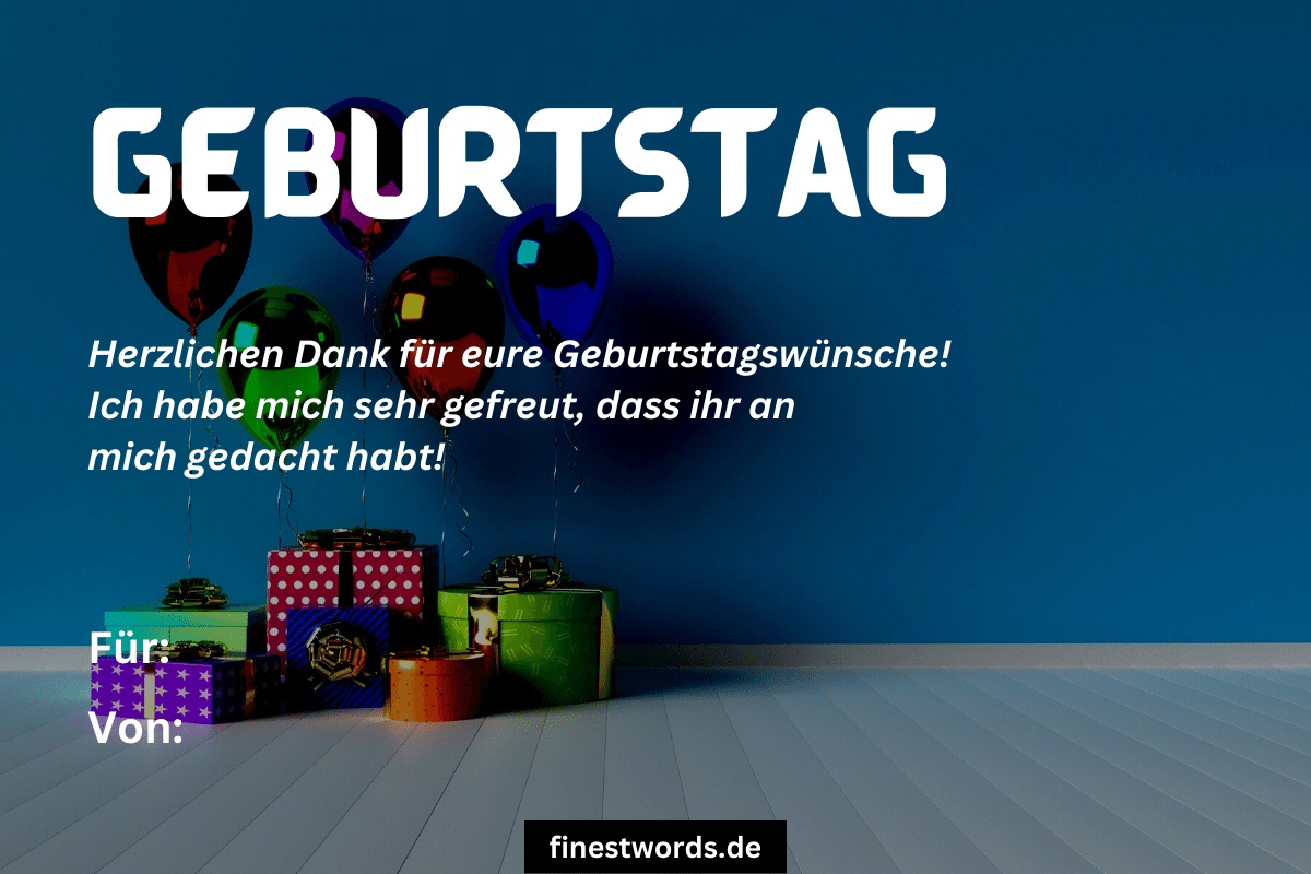 Danksagung zum Geburtstag 29 Kurze Texte & Sprüche