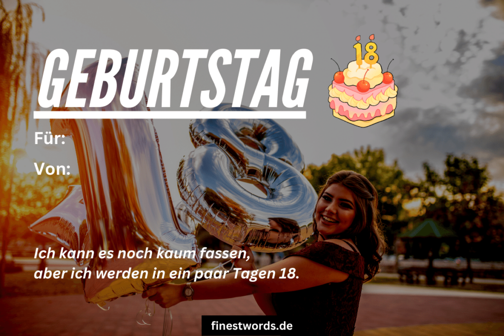 Lustige Einladungstexte zum 18. Geburtstag