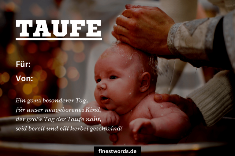26 Sprüche & Gedichte Für Taufeinladungen Lustig & Modern