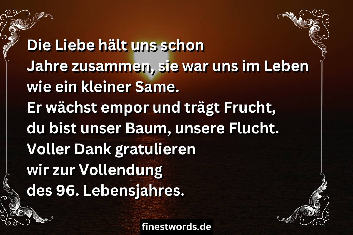 36 Glückwünsche zum 96. Geburtstag Kurz, Herzlich & Lustig finestwords