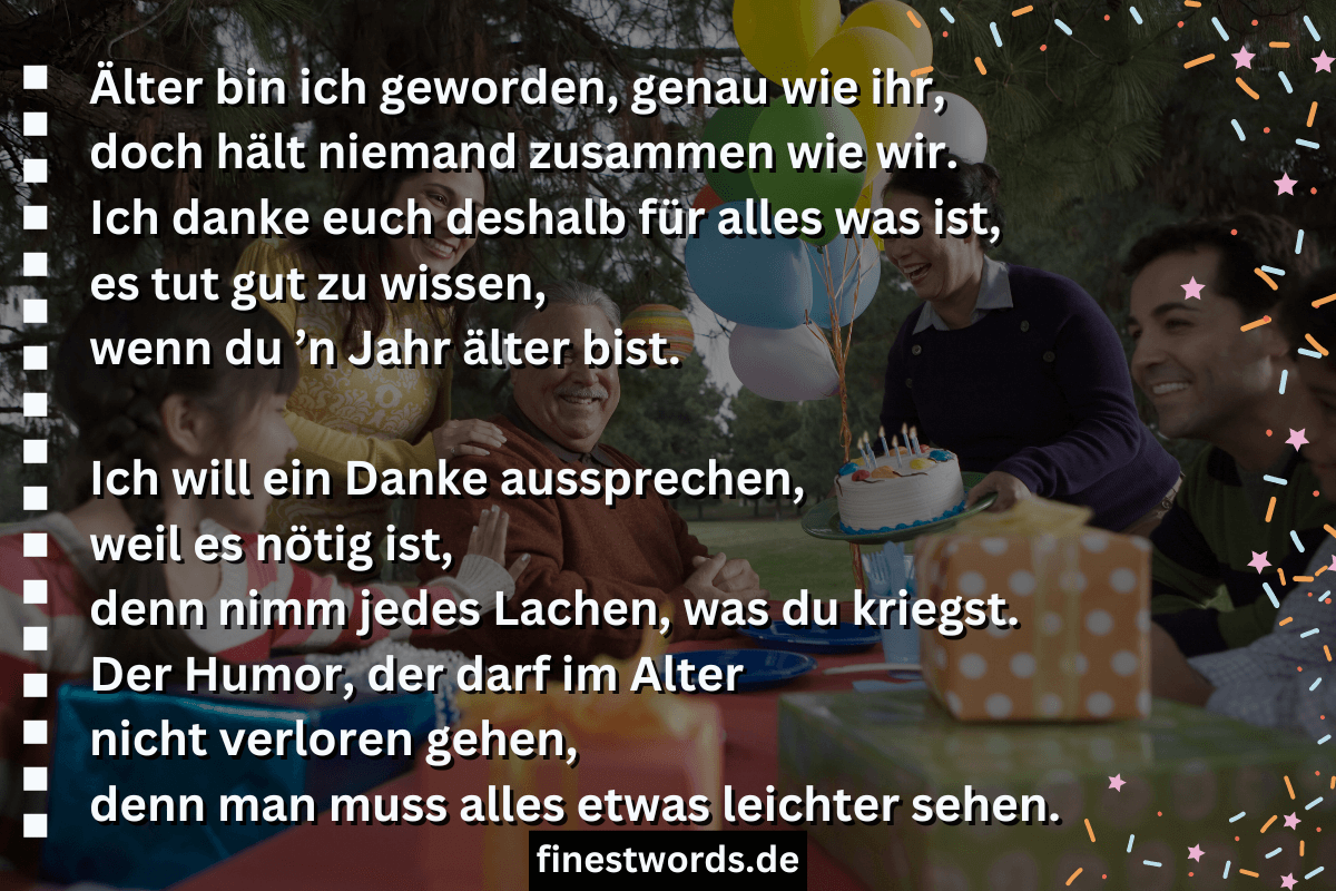 Danksagung zum Geburtstag: 31 Lustige Texte & Sprüche