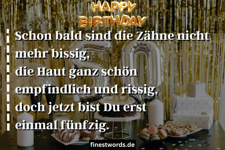 50 Sprüche & Glückwünsche zum 50. Geburtstag Lustig, Kurz & Frech