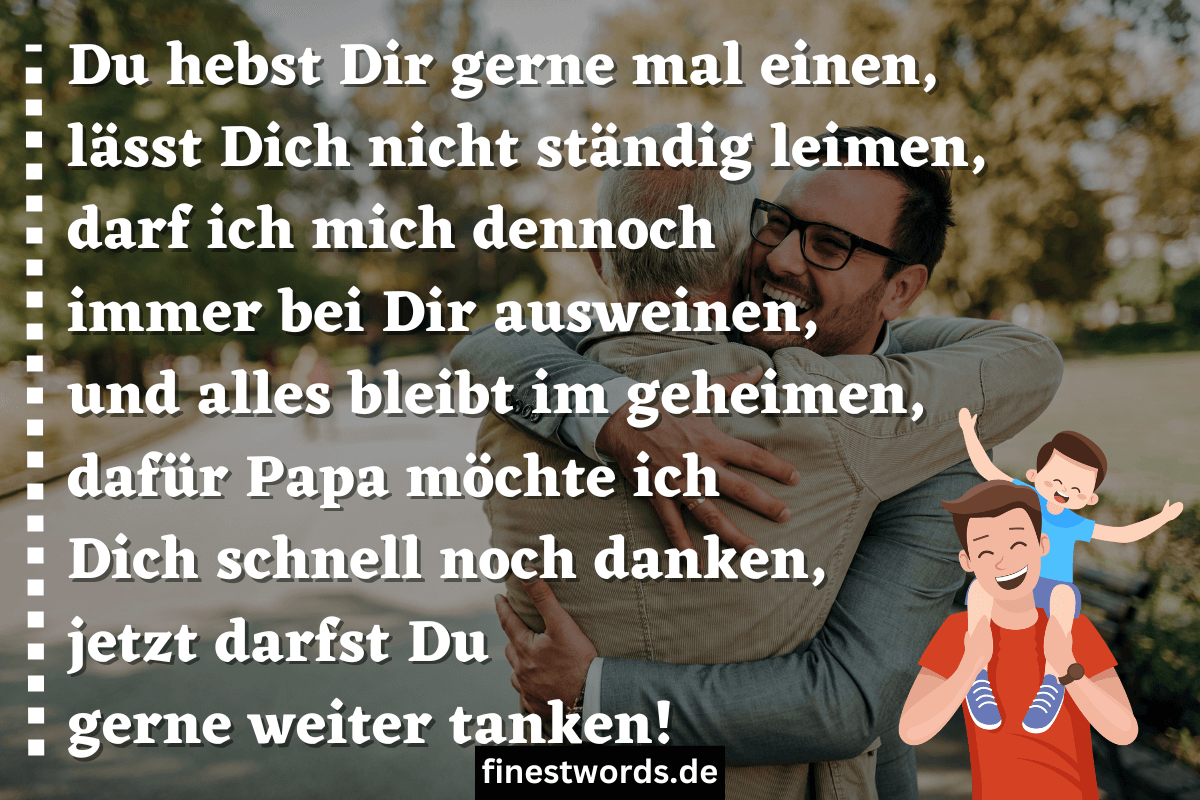 29 Dankessprüche für Papa (Vatertag) finestwords