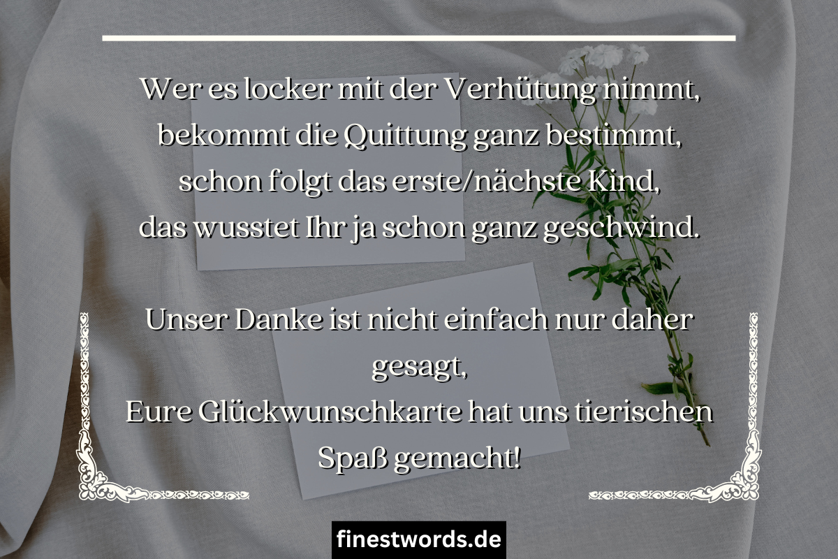 27 "Danke" Sprüche Zur Geburt Kurze & Lustige Texte für Karten