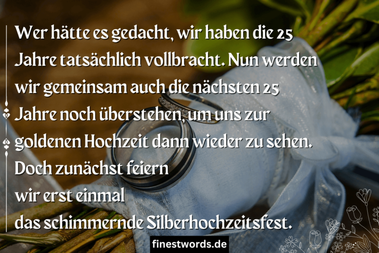 27 Lustige Sprüche Zur Silberhochzeit Kurze & Witzige Texte