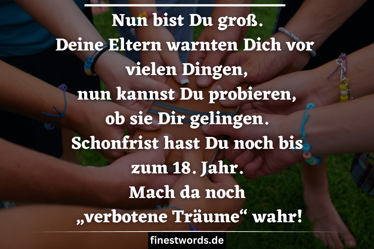 54 Sprüche zur Jugendweihe finestwords