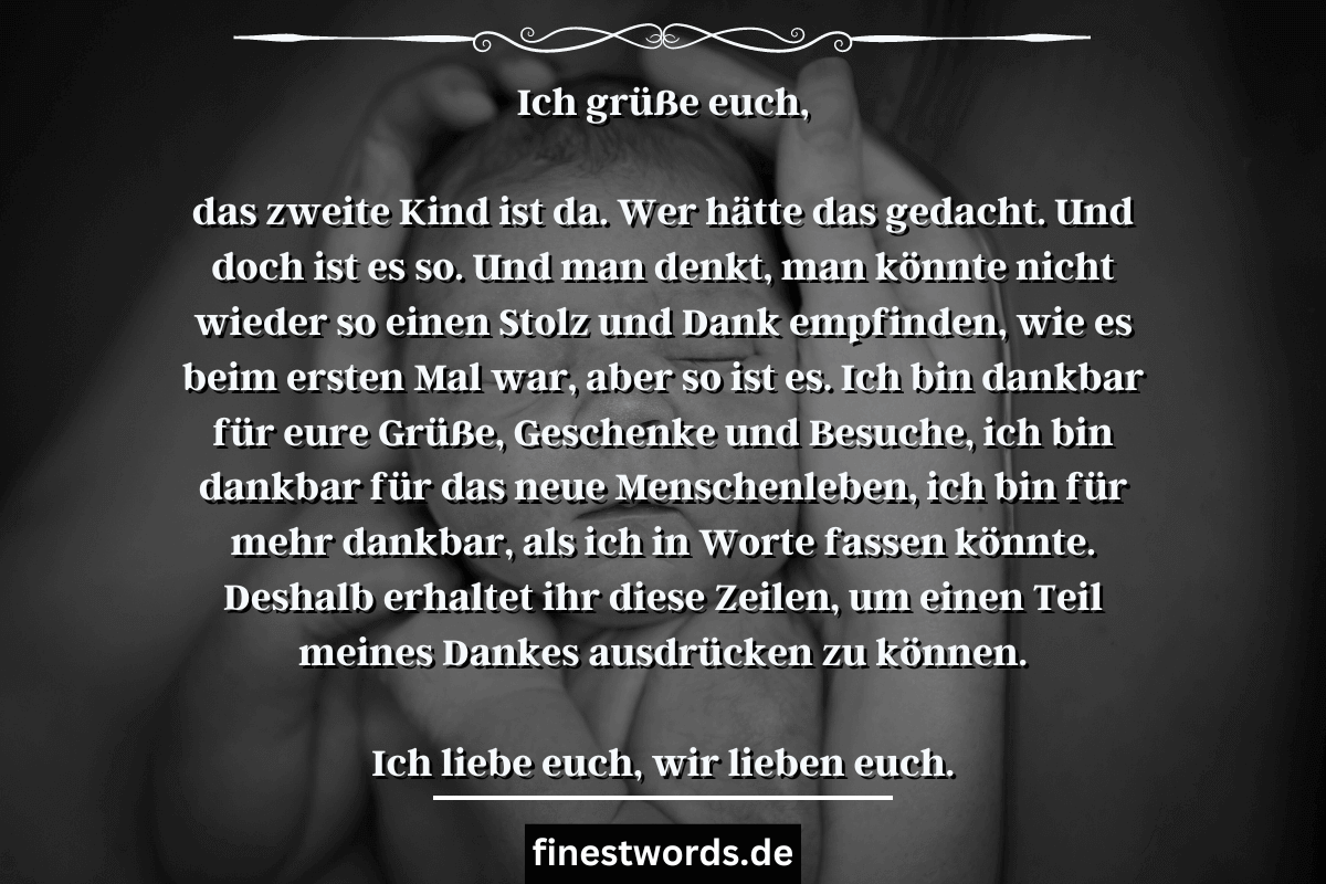 Danksagung Geburt Text 26 Schöne & Lustige Beispiele (2023)