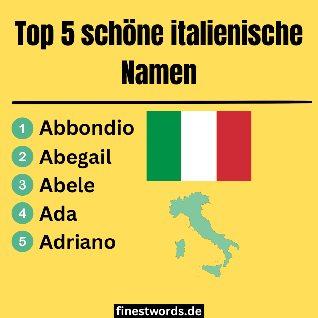 Schöne italienische Namen