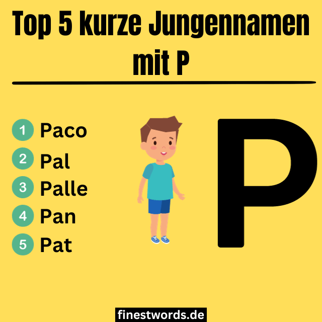 Kurze Jungennamen mit P